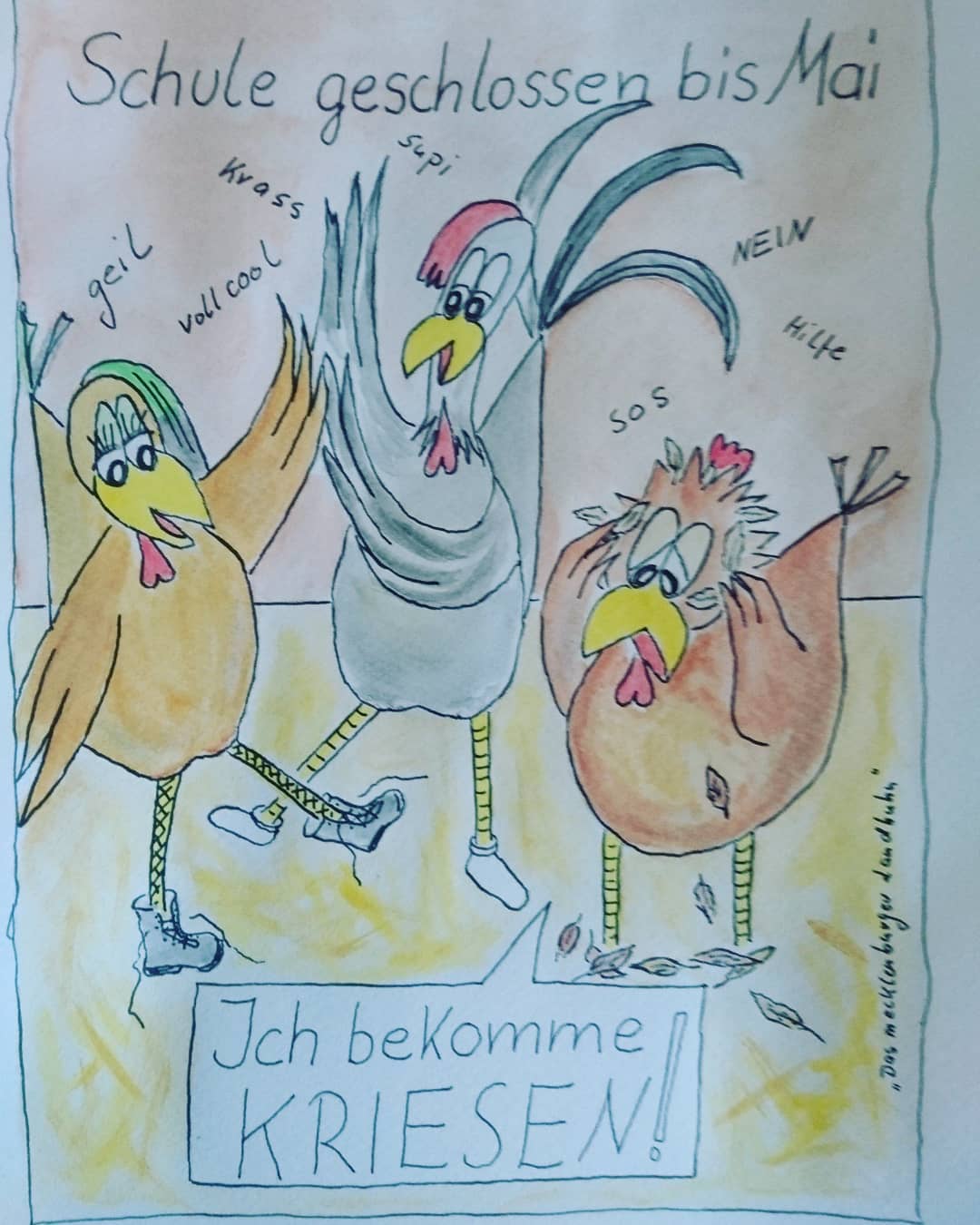 Landhuhn-Gegacker vom 16. Apr 2020 Landhuhn-Gegacker vom 16. Apr 2020
