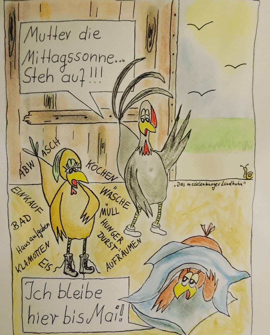 Landhuhn-Gegacker vom 18. Apr 2020 Landhuhn-Gegacker vom 18. Apr 2020