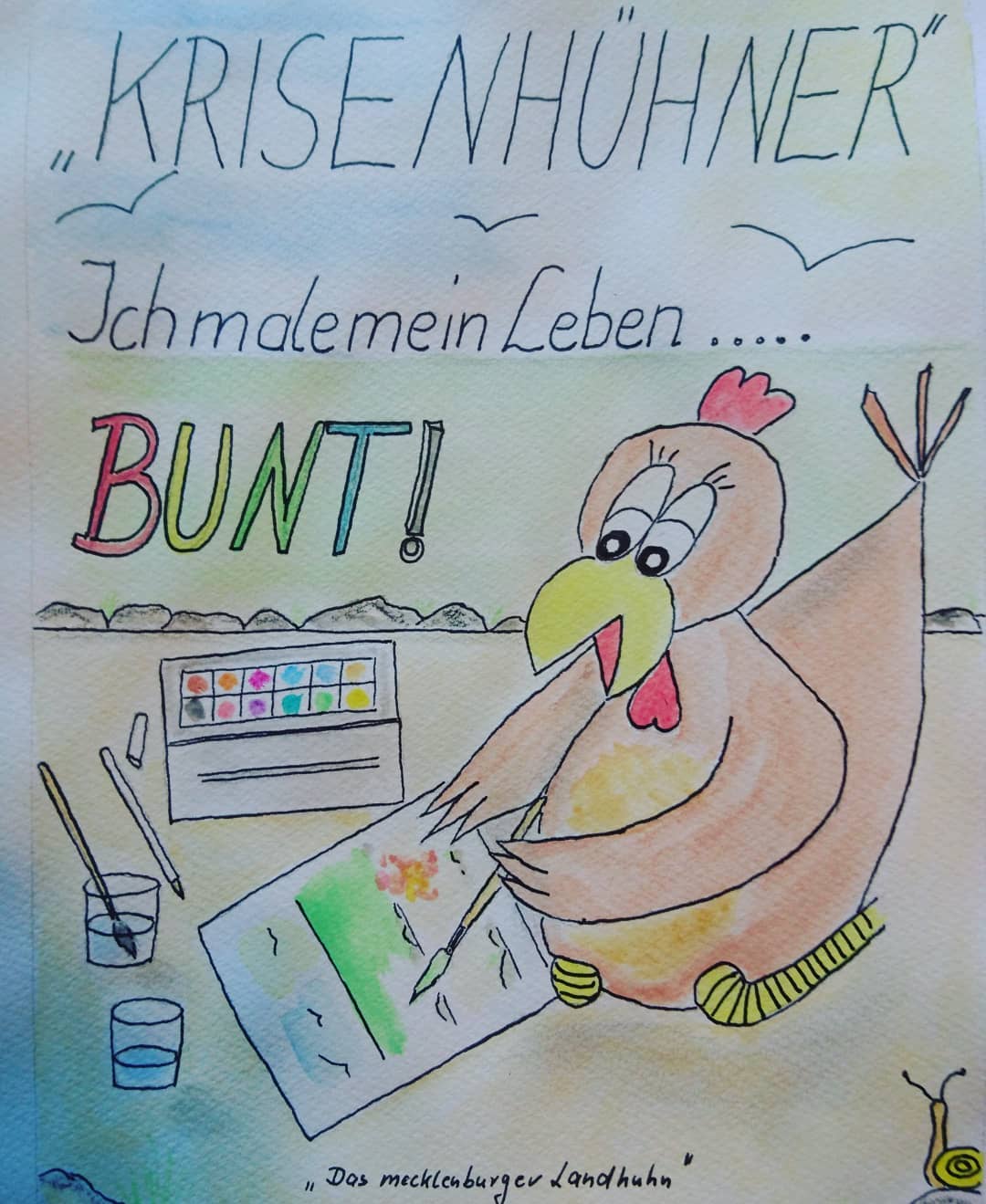 Landhuhn-Gegacker vom 20. Apr 2020