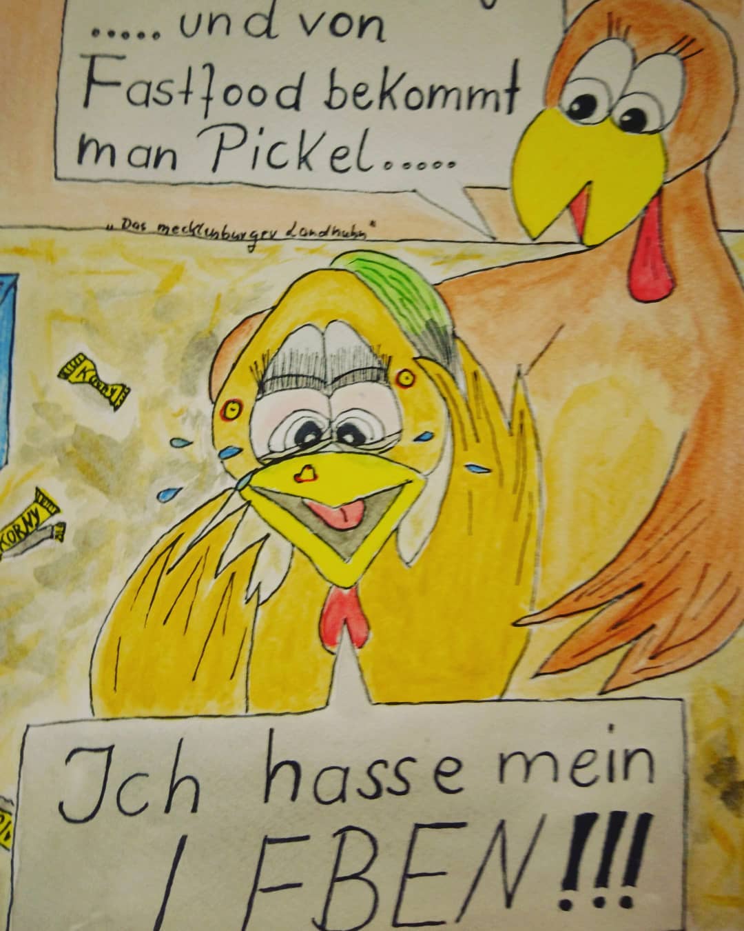 Landhuhn-Gegacker vom 26. Mar 2020