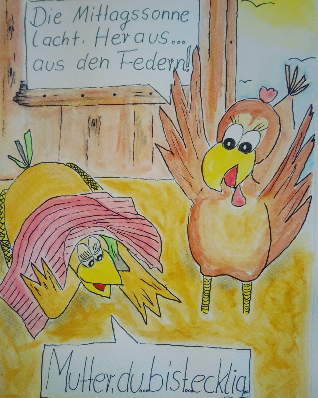 Landhuhn-Gegacker vom 27. Mar 2020