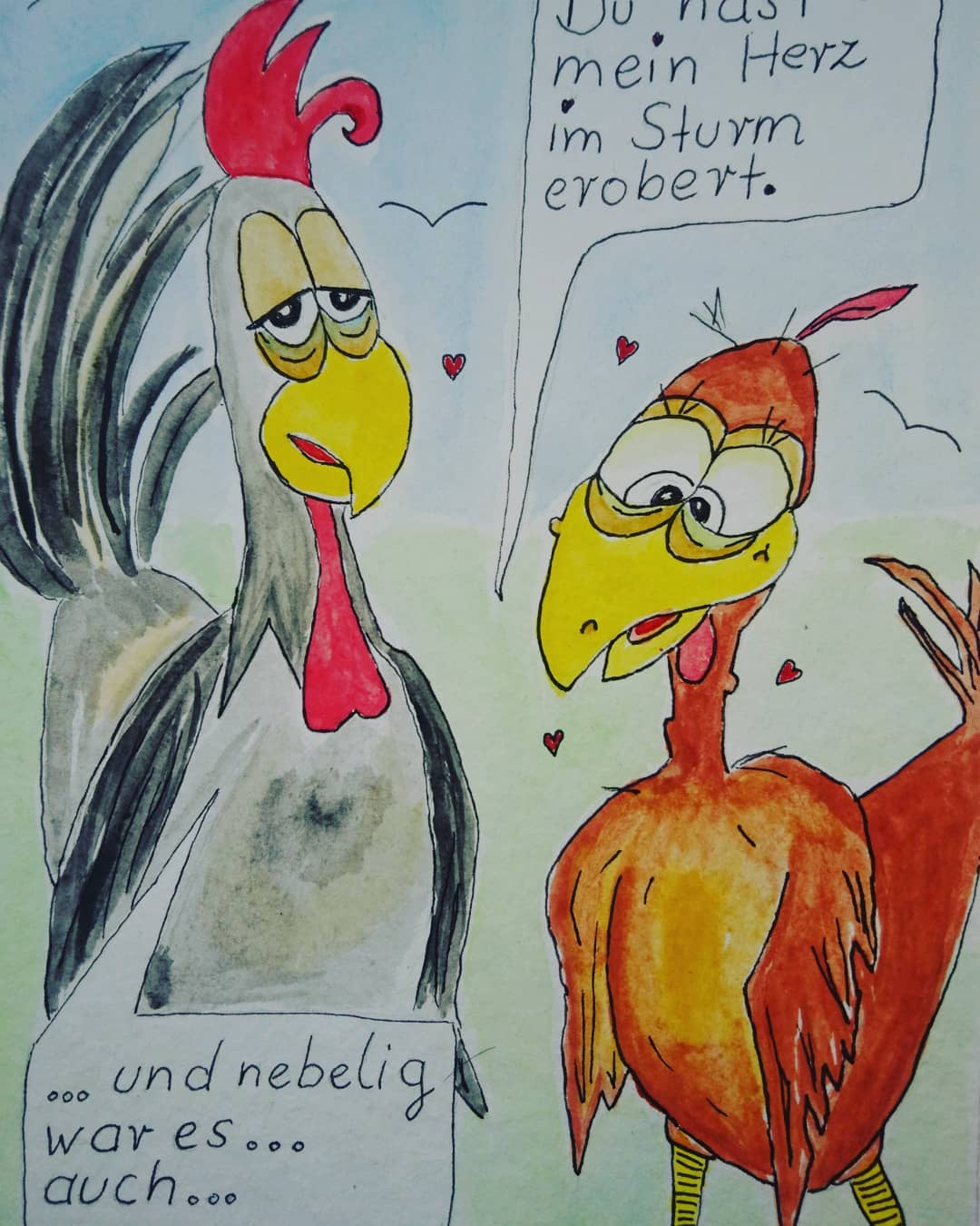 Landhuhn-Gegacker vom 28. Mar 2020