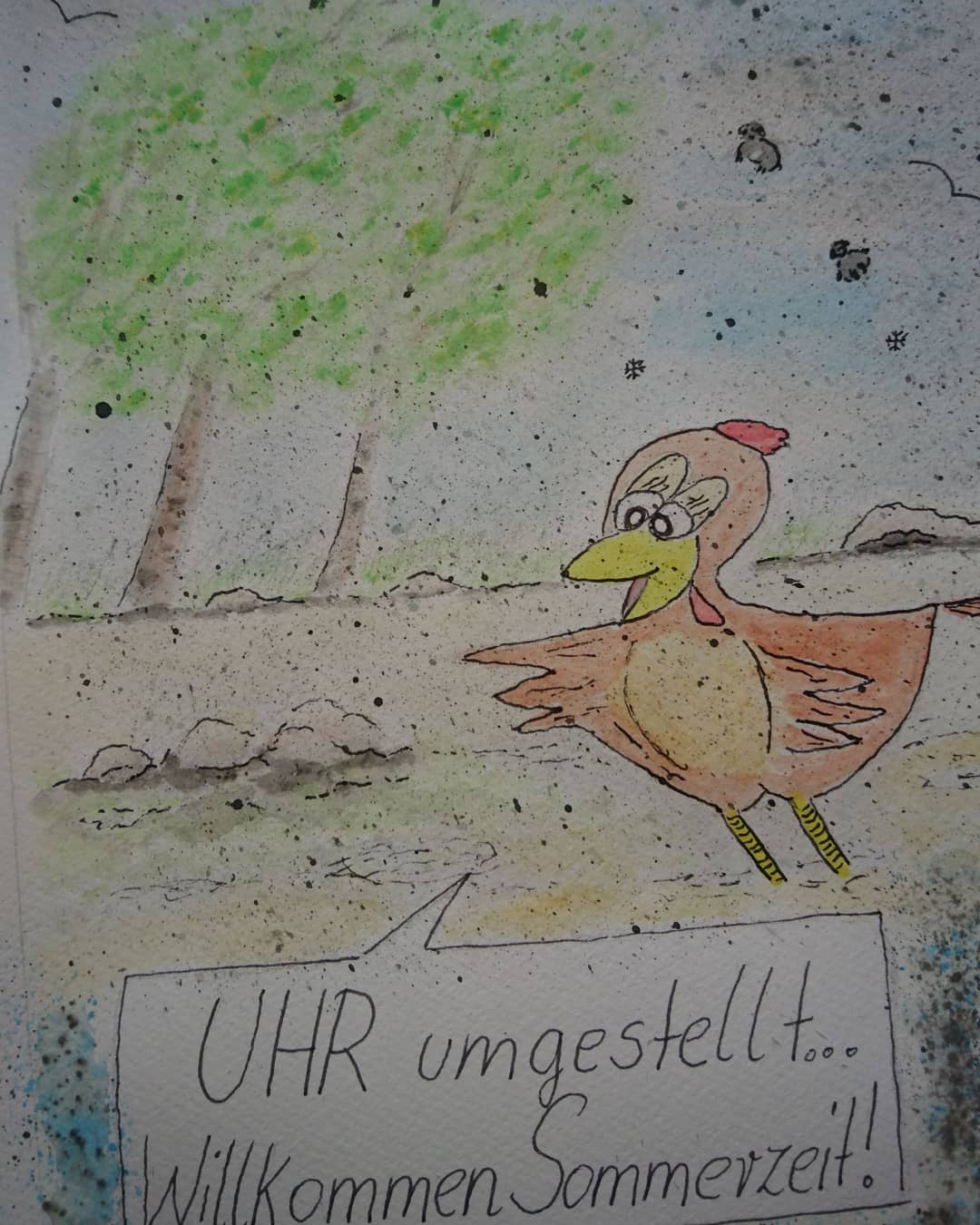 Landhuhn-Gegacker vom 29. Mar 2020