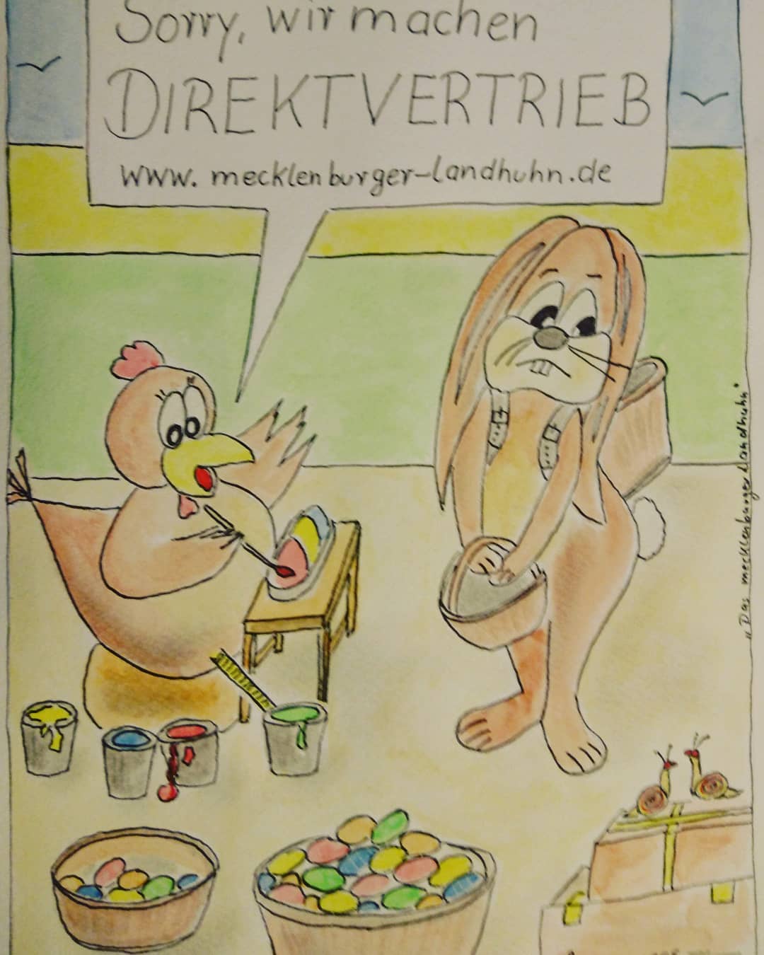 Landhuhn-Gegacker vom 9. Apr 2020