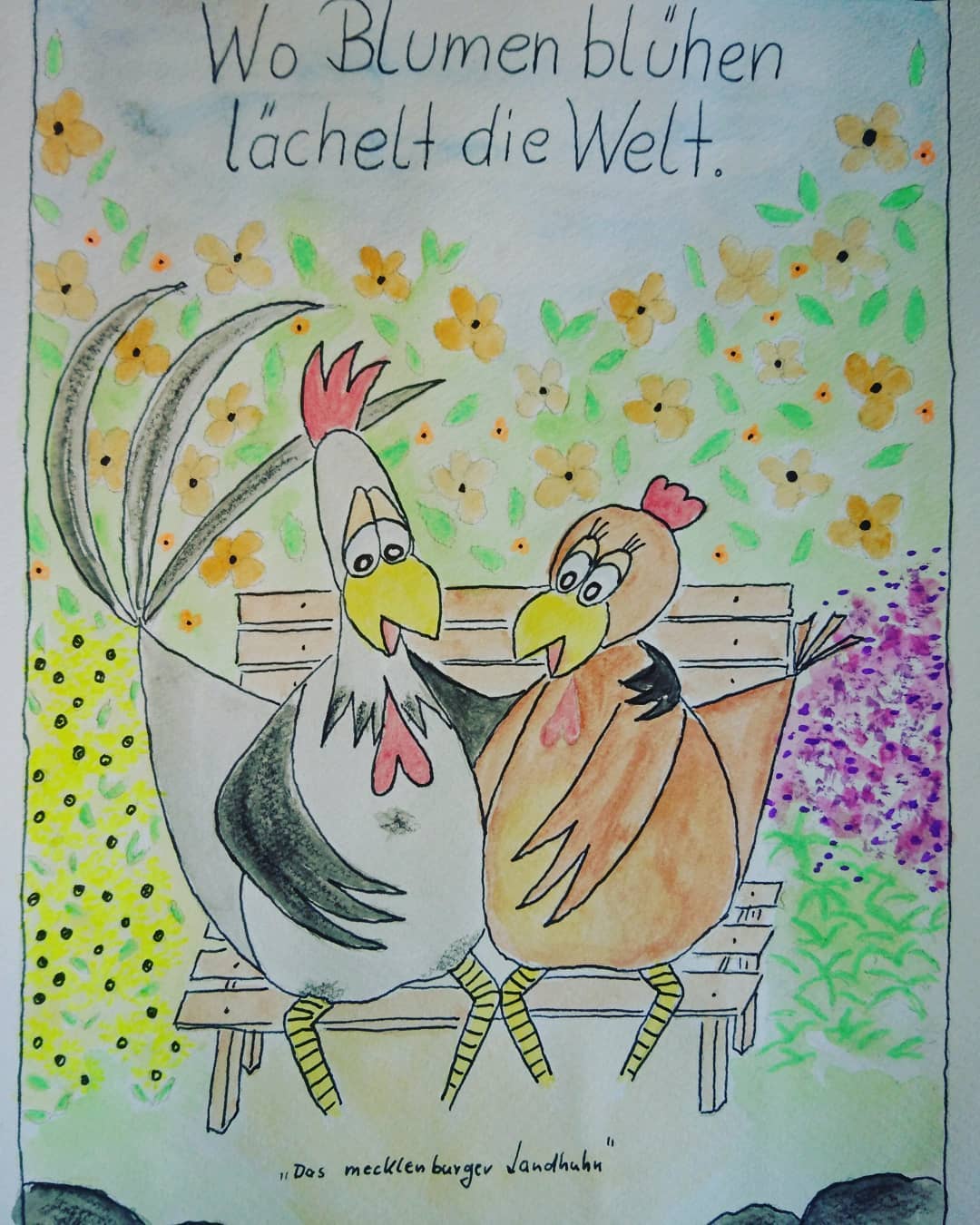 Landhuhn-Gegacker vom 7. Jun 2020