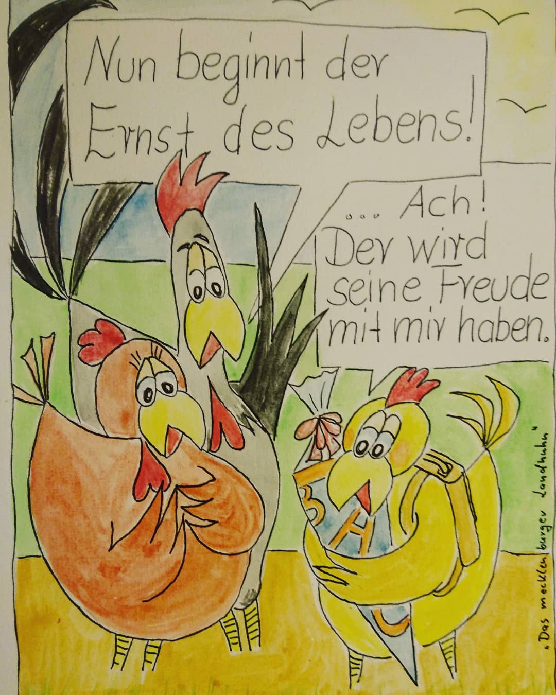 Landhuhn-Gegacker vom 8. Aug 2020 Landhuhn-Gegacker vom 8. Aug 2020