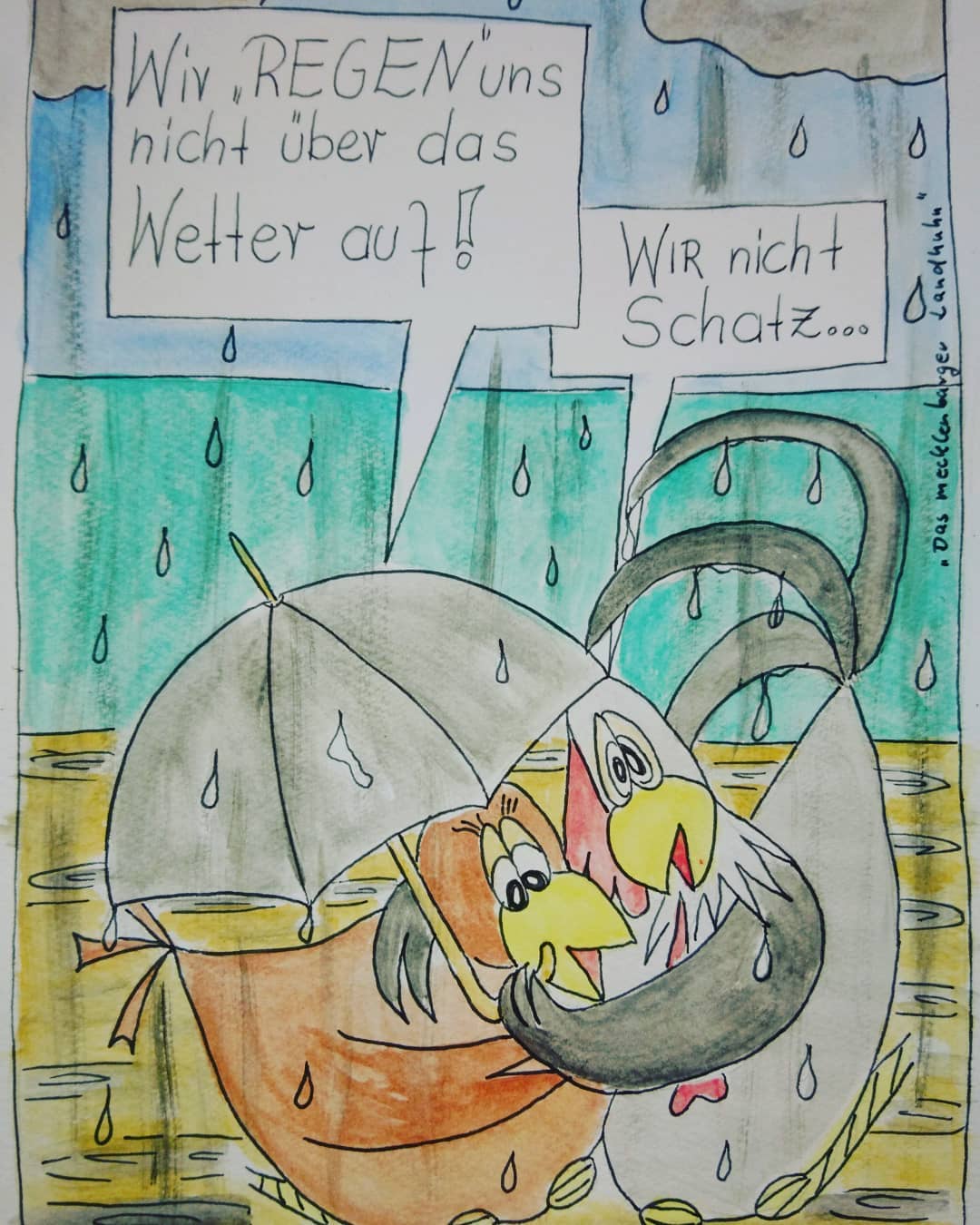 Landhuhn-Gegacker vom 26. Aug 2020