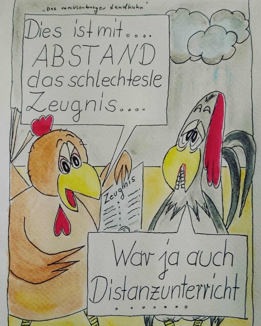 Landhuhn-Gegacker vom 5. Feb 2021