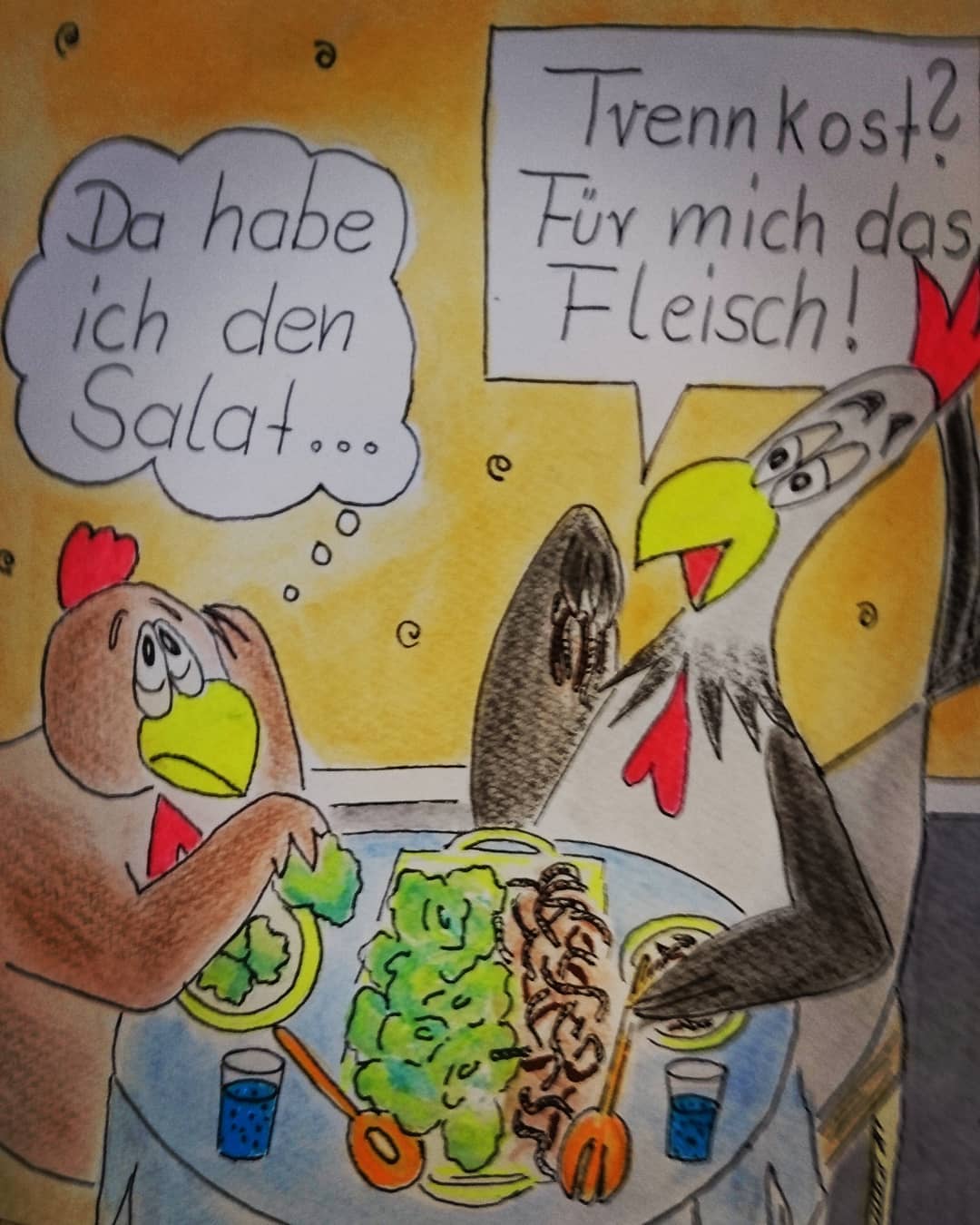 Landhuhn-Gegacker vom 6. Mar 2021