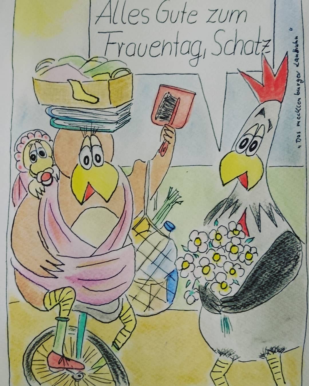 Landhuhn-Gegacker vom 8. Mar 2021